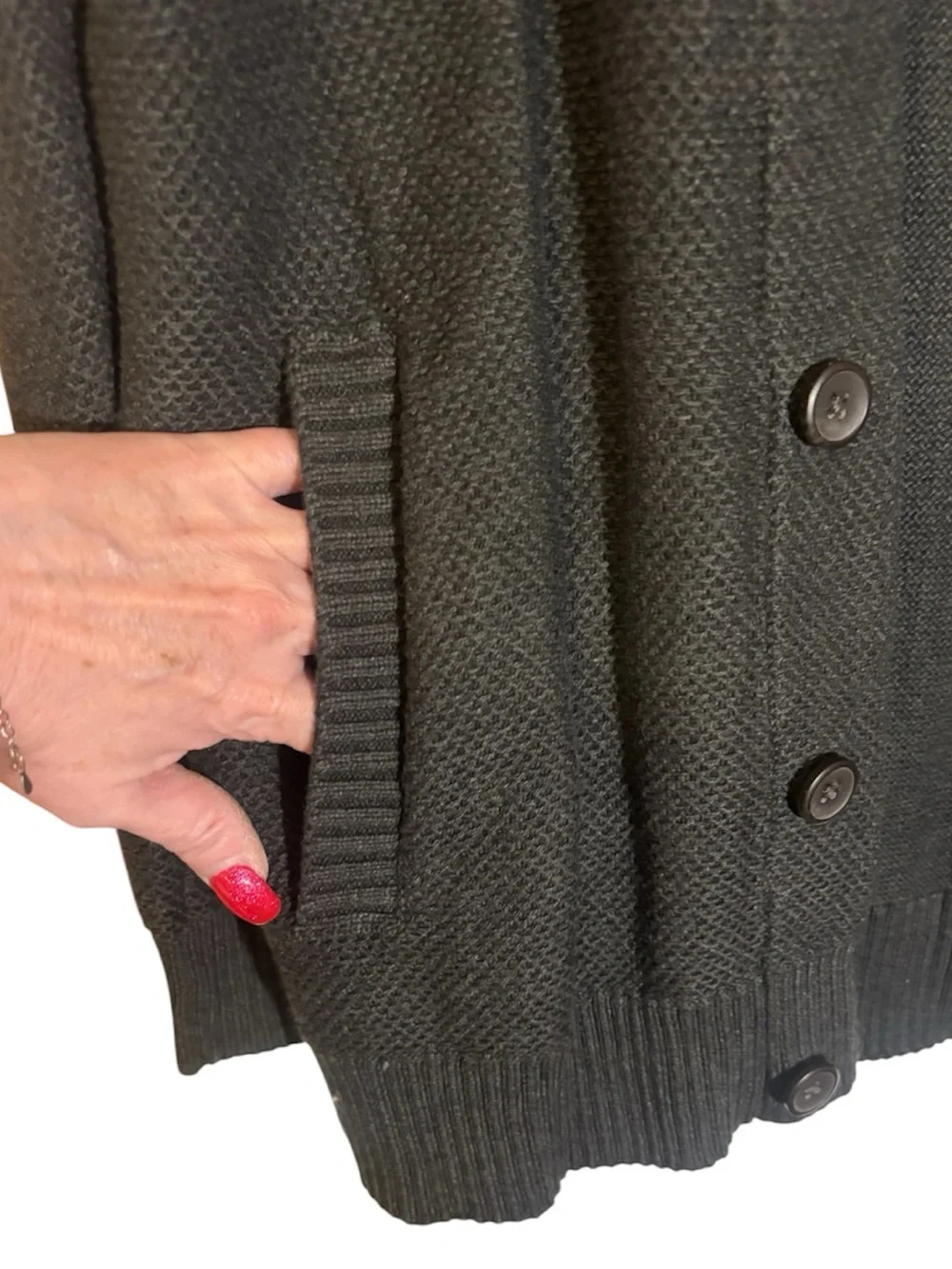 Michael Strahan Collection Men’s Cardigan Sweater Shawl Collar Gray Size Small